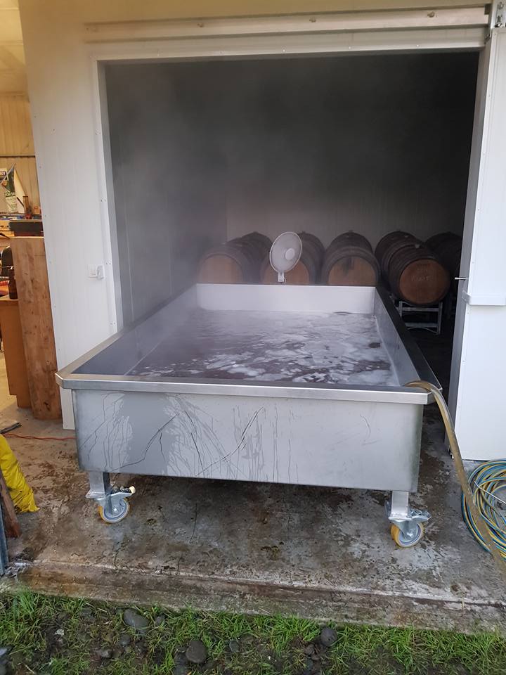 Our custom-built coolship vessel for spontaneous fermentation